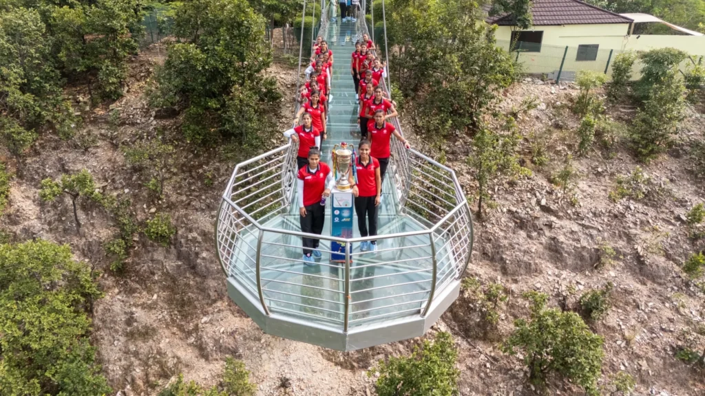 Glass skywalk bridge India-