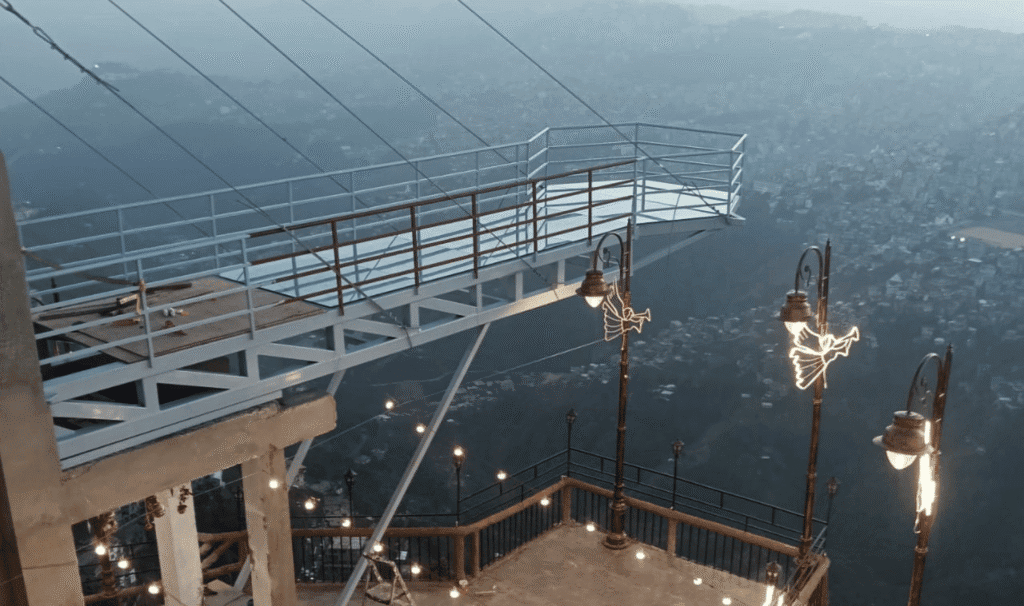 Aizawl skywalk toughened glass bridge Mizoram