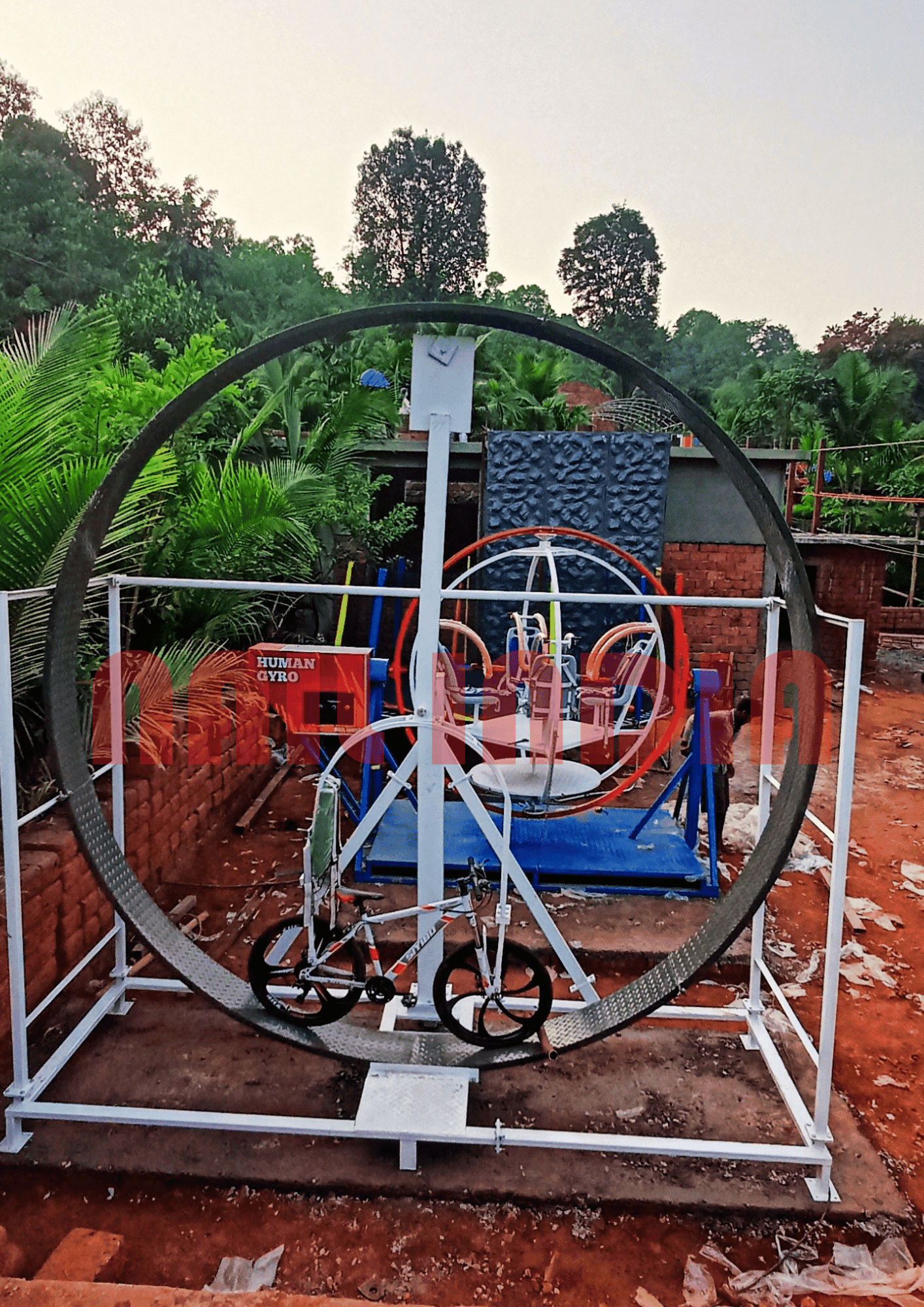 360 degree double cycle adventure ride installation