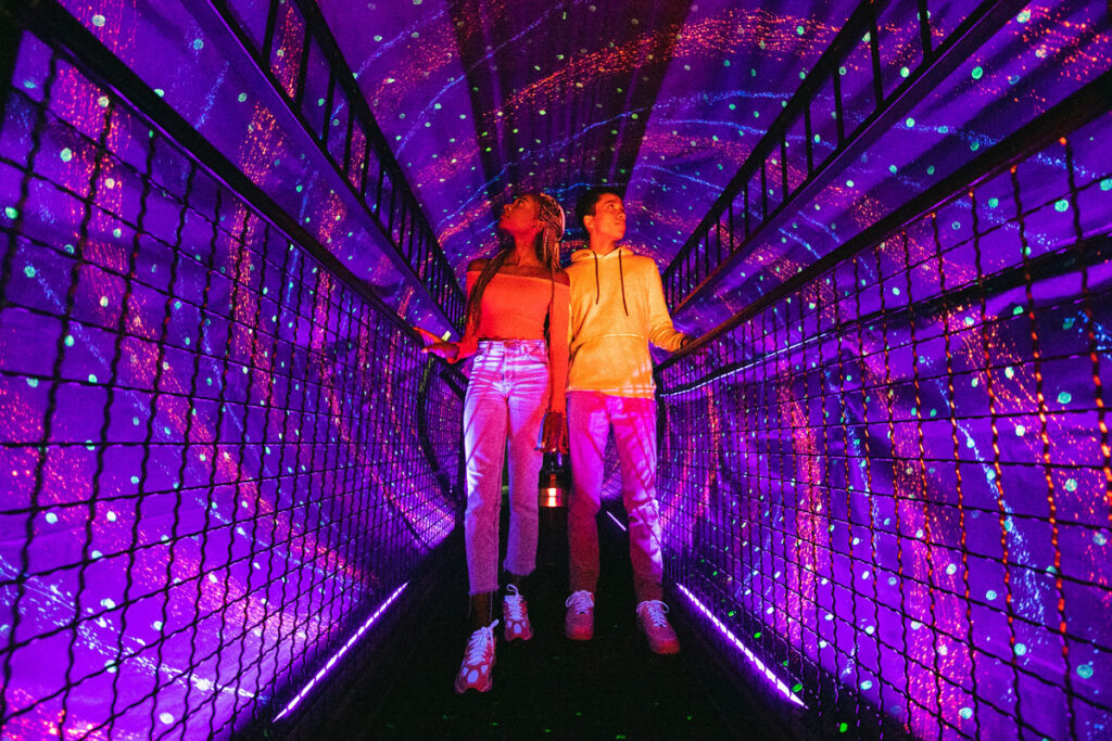 LED vortex tunnel walkthrough attraction