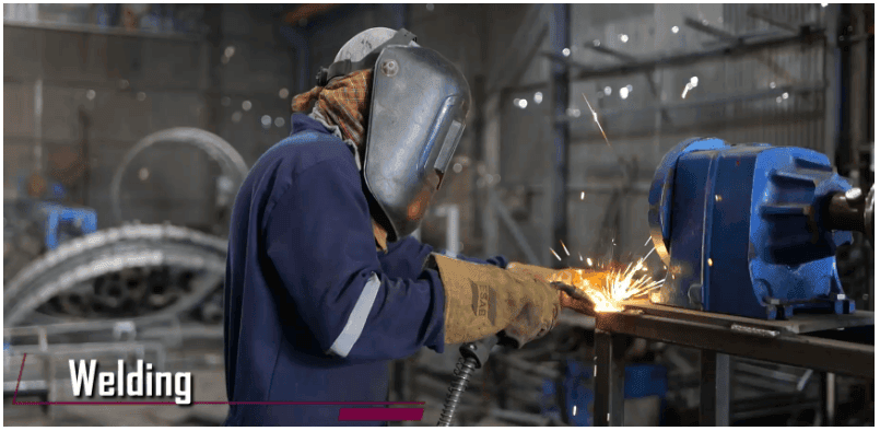 Welding and grinding process for adventure ride fabrication