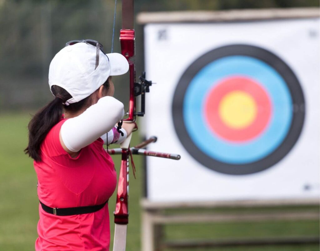 Air rifle shooting range setup with safety barriers