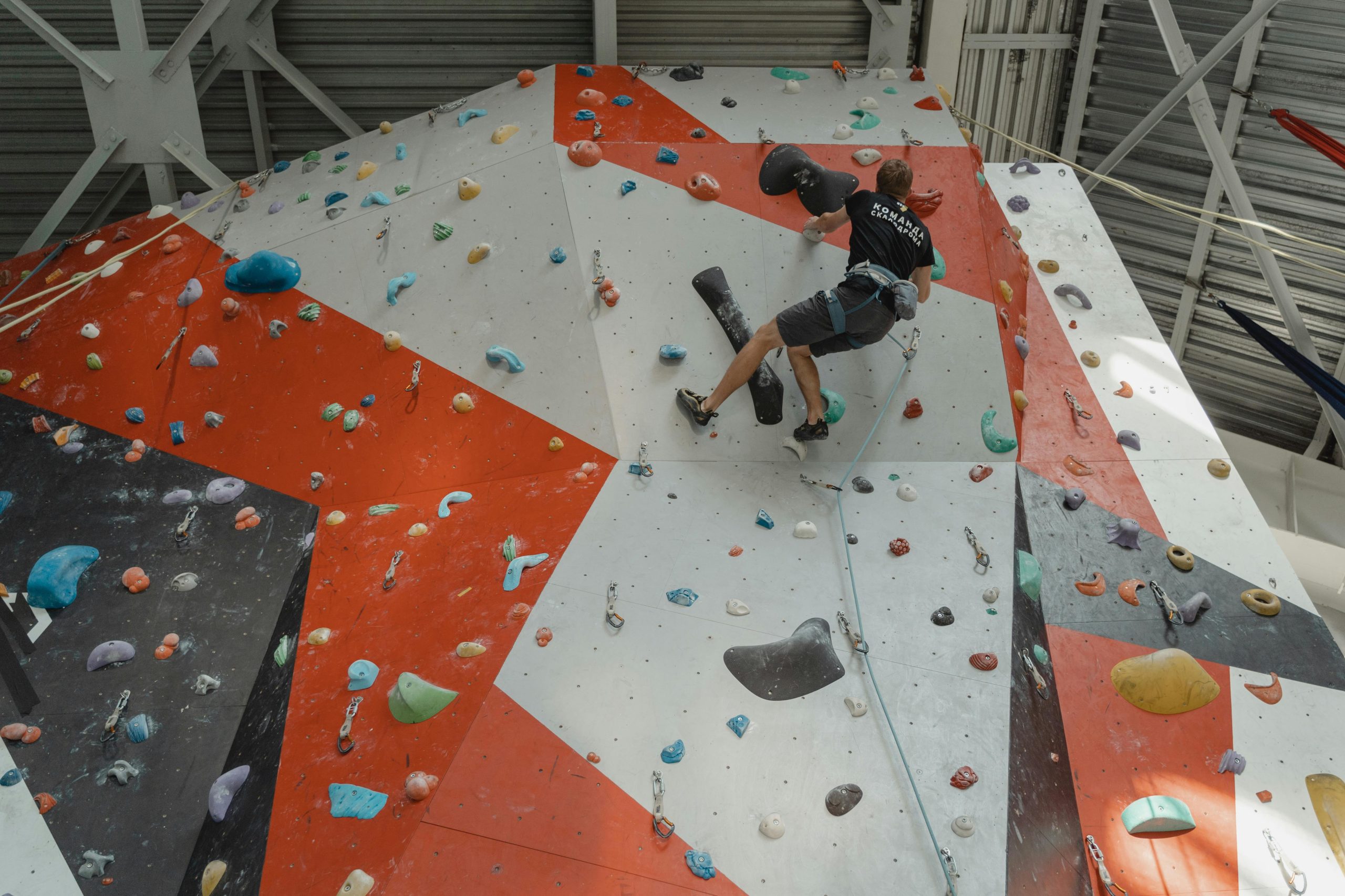 Indoor climbing wall for school students