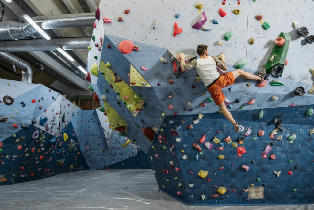 Gym and school climbing wall installation