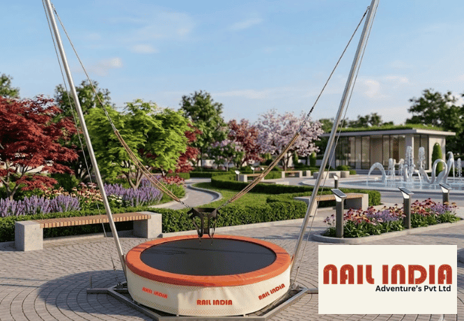 Bungee trampoline setup for adventure park in Dehradun