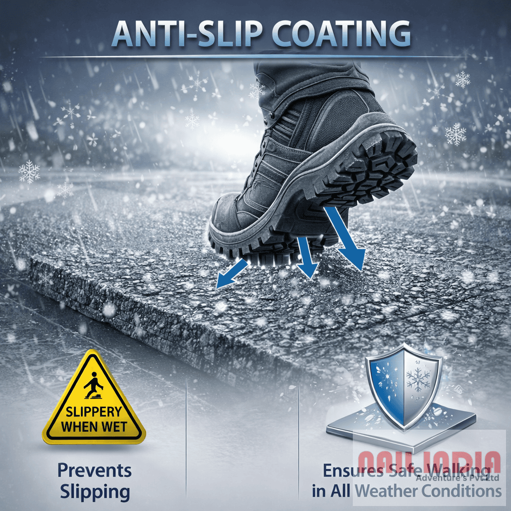 Anti-slip coating on glass bridge surface for enhanced visitor safety