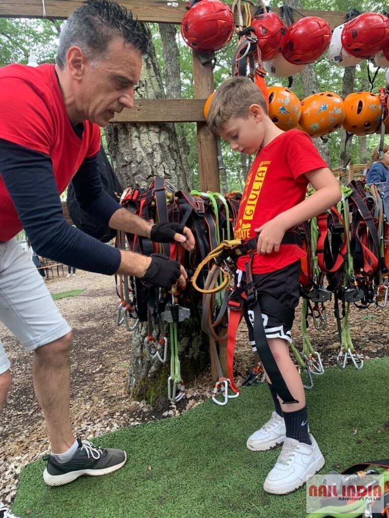 Adventure park safety equipment inspection