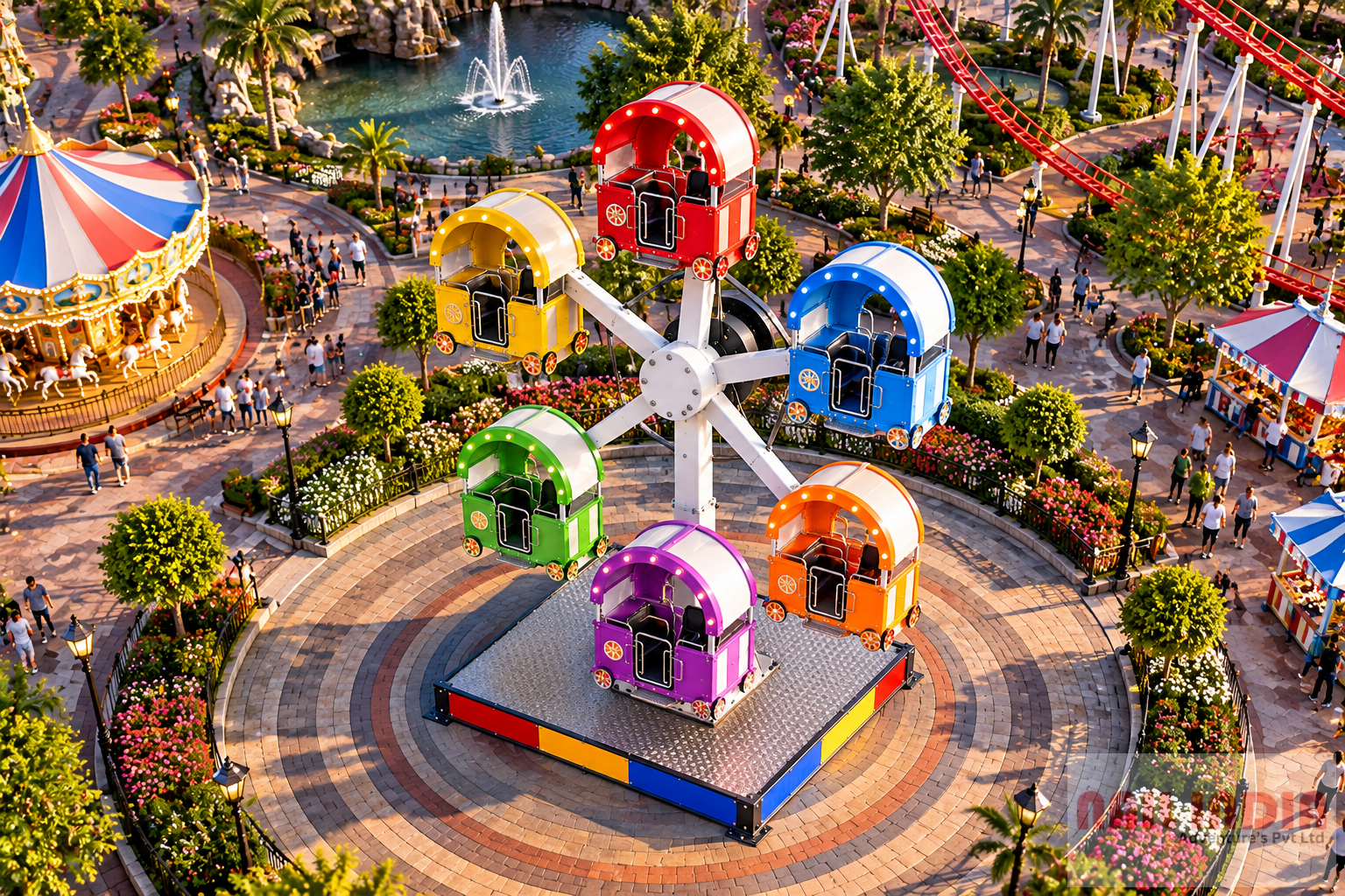Sun & Moon Ride attraction for amusement park entertainment