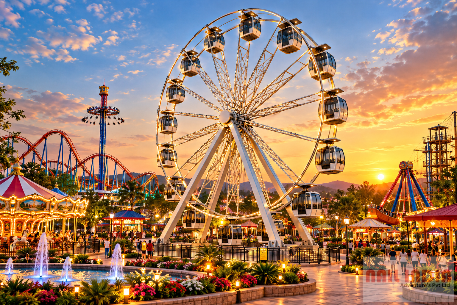 Ferris Ride by an amusement ride manufacturer in India