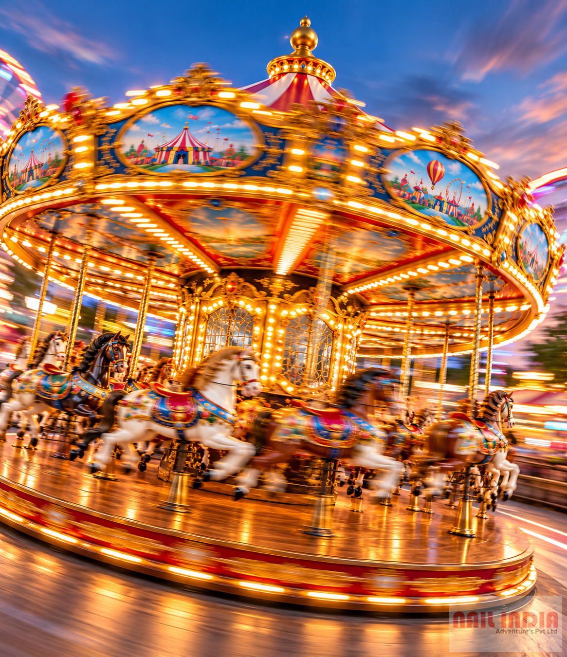 Carousel Ride Manufacturer in India | Nail India Adventure Pvt. Ltd.