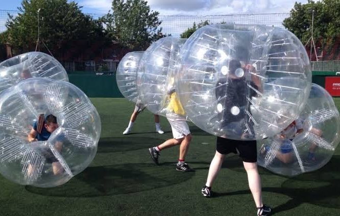Hamster wheel zorbing roller inflatable
